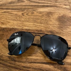 Ray Ban black aviator sunglasses